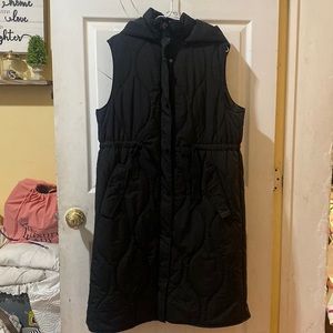 Long puffer jacket vest